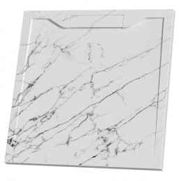 Душевой поддон квадратный RGW STE MW Белый мрамор 900x900