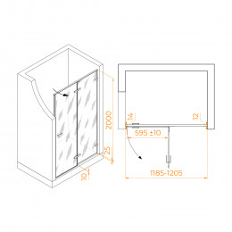 Душевая дверь RGW SV-004B 1200