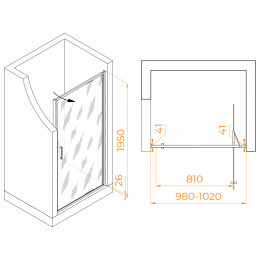 Душевая дверь RGW SV-05Gr 1000