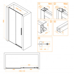 Душевая дверь RGW SV-12 1100