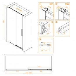 Душевая дверь RGW SV-12B 1500