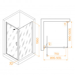Душевой уголок RGW SV-145 900x1000