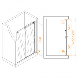 Душевая дверь RGW TO-14 1400