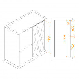 Душевая перегородка RGW WA-034 900