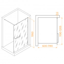 Душевая перегородка RGW WA-040 1200
