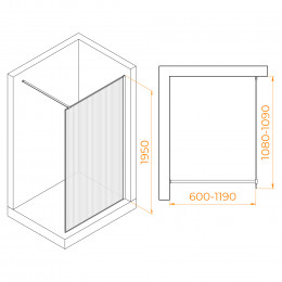 Душевая перегородка RGW WA-08B 1100