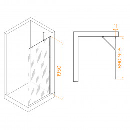 Душевая перегородка RGW WA-102B 900