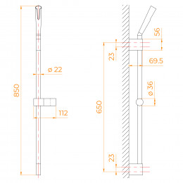Душевая стойка поворотная RGW SP-253
