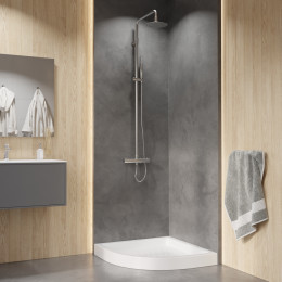 Поддон для душа полукруглый керамический RGW CR/R  900x900