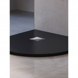 Душевой поддон полукруглый RGW ST/R-G Графит  900x900