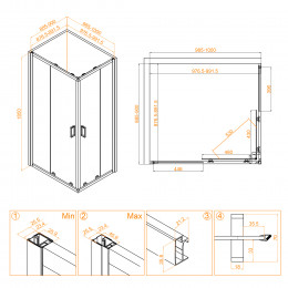 Душевой уголок RGW CL-44 900x1000