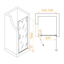 Душевая дверь RGW HO-011 700