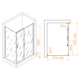 Душевой уголок  RGW PA-145 800x1200