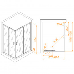 Душевой уголок RGW PA-146B 900x1200