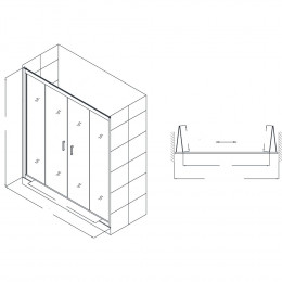 Душевая дверь RGW PA-24 (складная) 1400