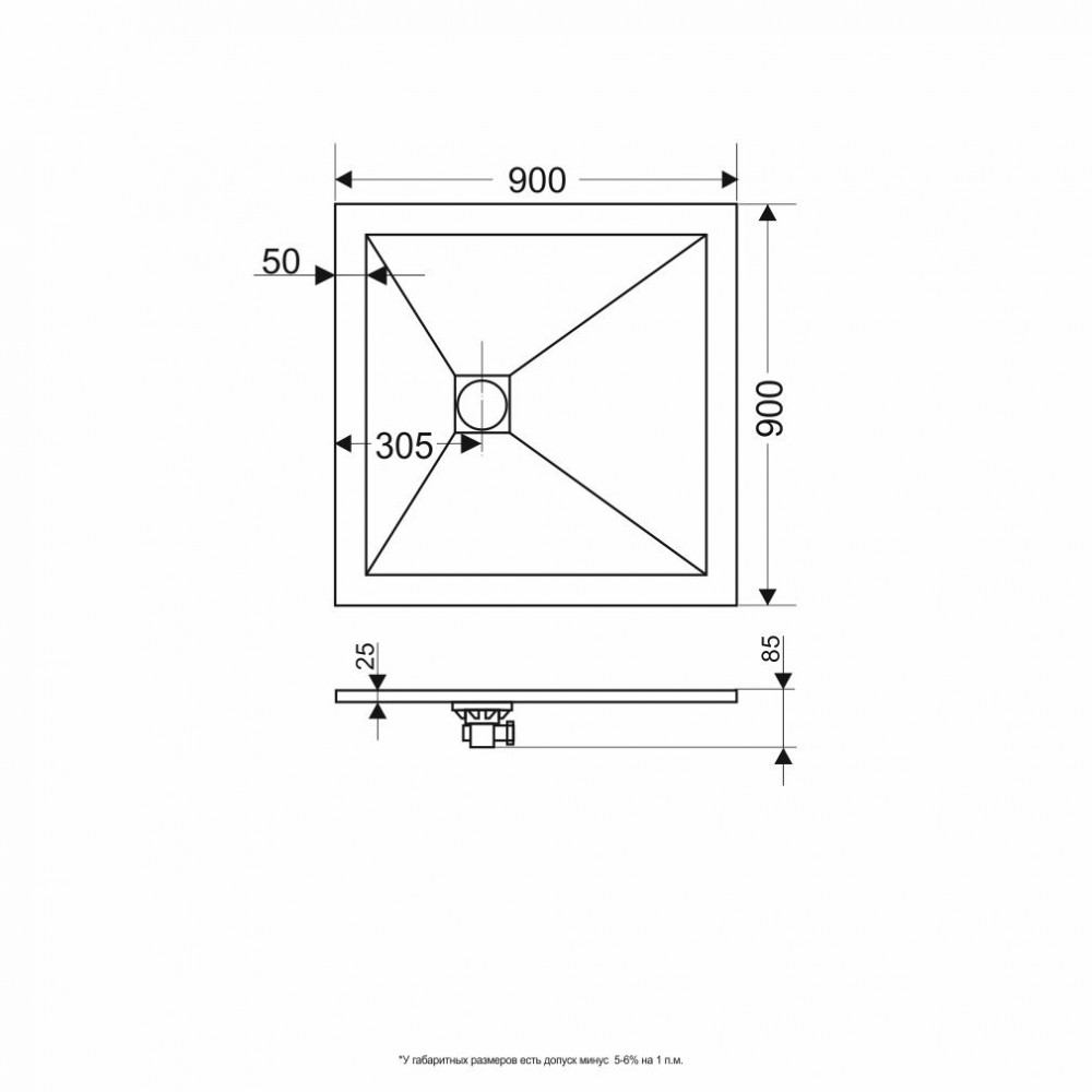 Комплект: Угол RGW PA-31 + поддон RGW ST W + сифон RGW S-010