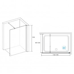 Душевая перегородка RGW WA-02-1 1200