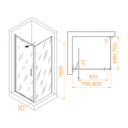 Душевой уголок RGW SV-145 800x700