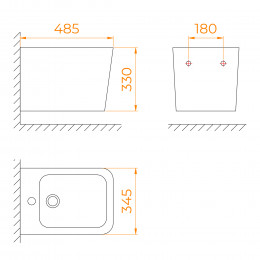 Биде подвесное RGW SW-81