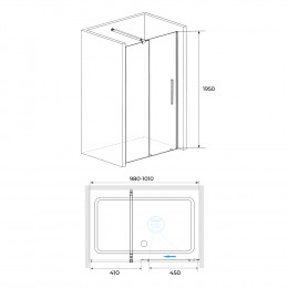 Душевая дверь RGW TO-18B 1000