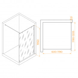 Душевая перегородка RGW WA-010B 1200