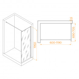 Душевая перегородка RGW WA-010W 700