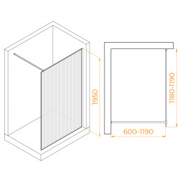 Душевая перегородка RGW WA-08Gb 1200