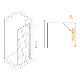 Душевая перегородка RGW WA-102W 800