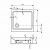 Душевой поддон квадратный RGW STYLE  800x800