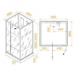 Душевая кабина RGW AN-207 900x1000