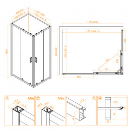 Душевой уголок RGW CL-44 900x1200