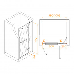 Душевая дверь RGW HO-008 1000