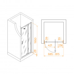 Душевая дверь RGW PA-008 700