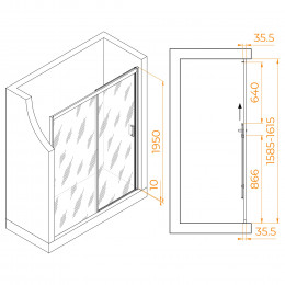 Душевая дверь RGW PA-017B 1600
