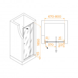 Душевая дверь RGW PA-02 NEW 700