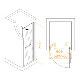 Душевая дверь RGW PA-103B 700