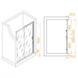 Душевая дверь RGW PA-14B 1300