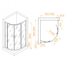 Душевой уголок RGW PA-61 800x1000