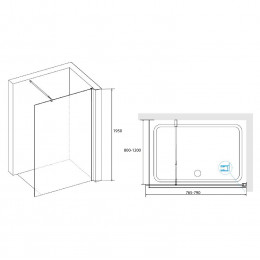Душевая перегородка RGW WA-02-1 800