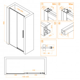 Душевая дверь RGW SV-12 1200