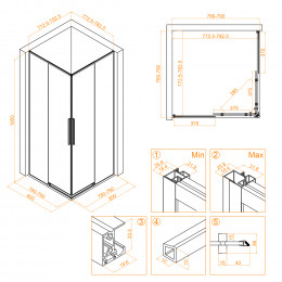 Душевой уголок RGW SV-31 800x800