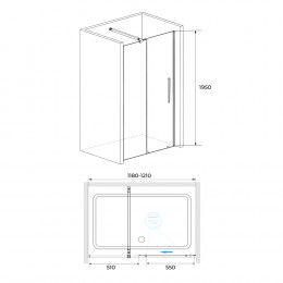 Душевая дверь RGW TO-18B 1200