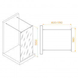 Душевая перегородка RGW WA-016 1000
