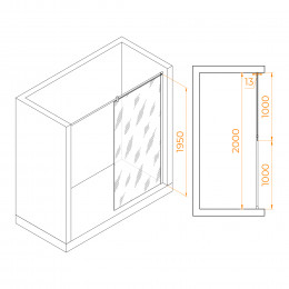 Душевая перегородка RGW WA-034 1000