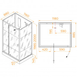 Душевая кабина RGW AN-207 900x1200