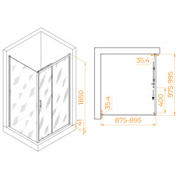 Душевой уголок  RGW PA-145 900x1000
