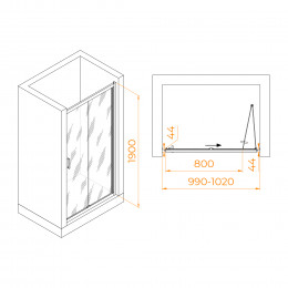 Душевая дверь RGW PA-21B 1000