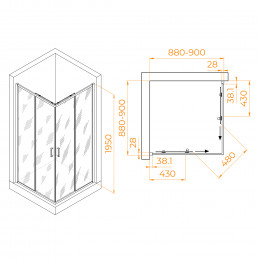 Душевой уголок RGW PA-39 900x900
