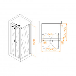 Душевой уголок RGW PA-134B (PA-104B+Z-050-2B+O-104B) 700x700