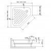 Душевой поддон трапеция RGW BT/CL-S  800x800